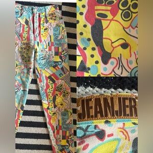 Vintage 80s JeanJer patterned jeans. Size 0